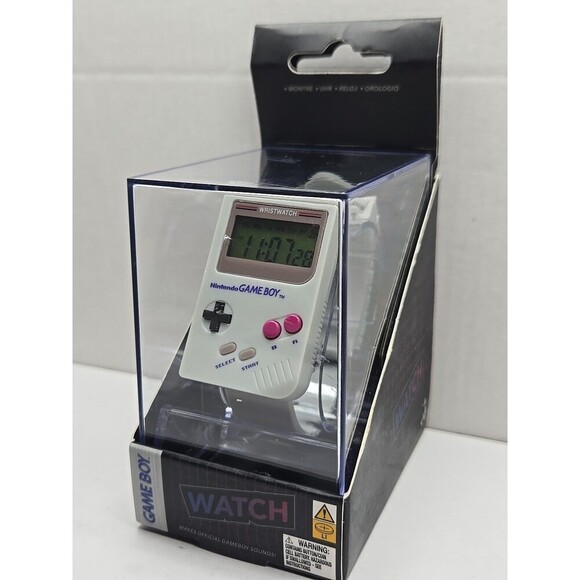 Nintendo Game Boy LCD Watch Paladone Super Mario Land Alarm Sound Gray Retro - Picture 2 of 8
